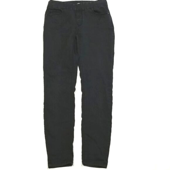 🎁5/$25 Sale Reitman's R Jeans Women's 5 Black Shinny Pull On Jeans - Picture 1 of 8